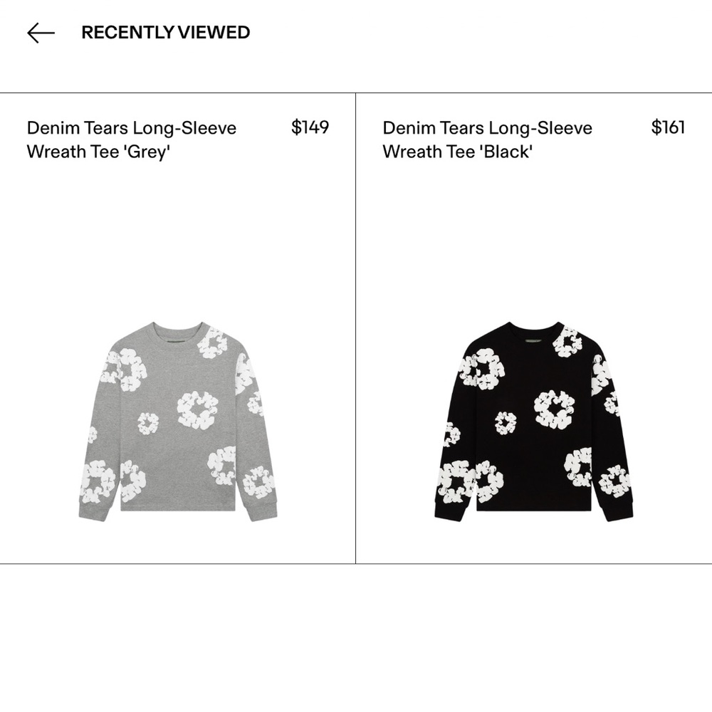 Denim Tears Long-Sleeve Wreath Tee